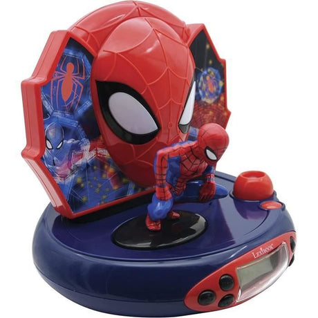 Lexibook - Spiderman - Réveil Projecteur -  Veilleuse et Projection de l'heure au Plafond -  Effets sonores - Piles