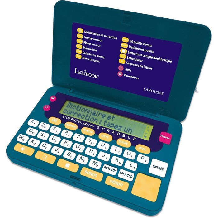 Lexibook - Dictionnaire électronique officiel du Scrabble - Format Ergonomique - Large Touches - A piles - Nouvelle Edition FISF