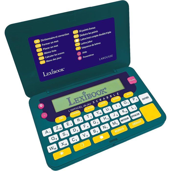 Lexibook - Dictionnaire électronique officiel du Scrabble - Format Ergonomique - Large Touches - A piles - Nouvelle Edition FISF