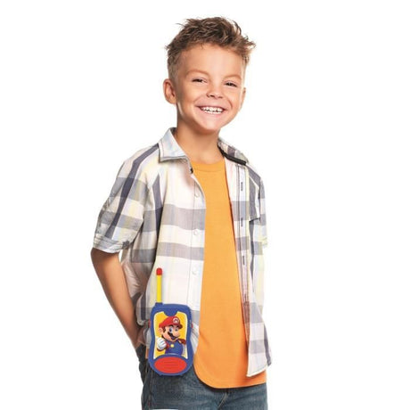 Lexibook, Super Mario, Talkies-Walkies 200m, Jeu de Communication pour Enfant, 2 canaux de Communication, Piles