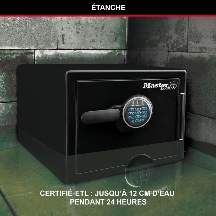 Coffre-fort de sÈcuritÈ ignifugÈ et rÈsistant a l'eau 22L - MASTER LOCK LFW082FTC