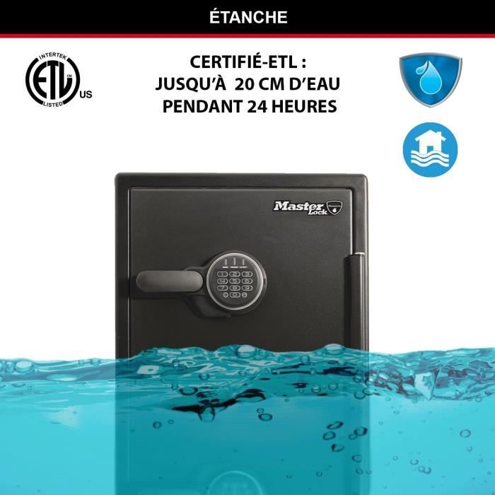 Coffre-fort - MASTER LOCK  - Ignifuge et Etanche - XXL 56,6L - Combinaison électronique