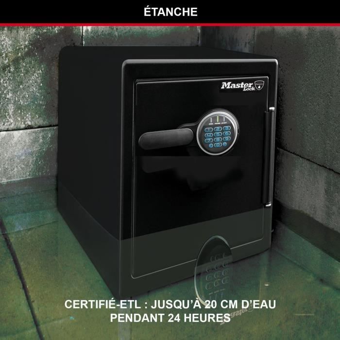 Coffre-fort - MASTER LOCK  - Ignifuge et Etanche - XXL 56,6L - Combinaison électronique