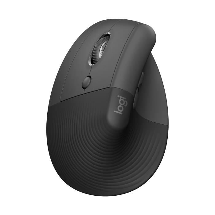 Souris ergonomique - Sans fil - Logitech - Lift - Gaucher - Graphite