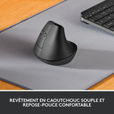 Souris ergonomique - Sans fil - Logitech - Lift - Gaucher - Graphite
