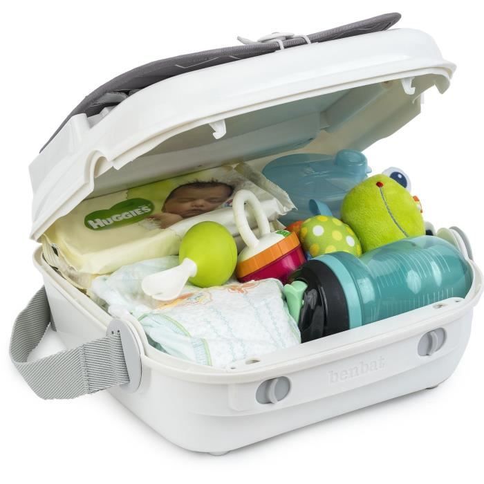 Réhausseur bébé pour table a manger - BENBAT - Portable et lavable - Facile a plier - Harnais de sécurité réglable - Gris