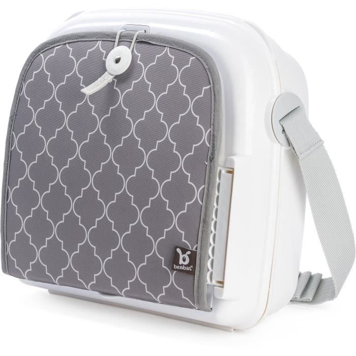 Réhausseur bébé pour table a manger - BENBAT - Portable et lavable - Facile a plier - Harnais de sécurité réglable - Gris