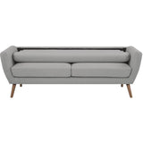 Canapé - 3 places - LILLY - Tissu Gris clair - 193 x 79 x 86 cm - SENHO