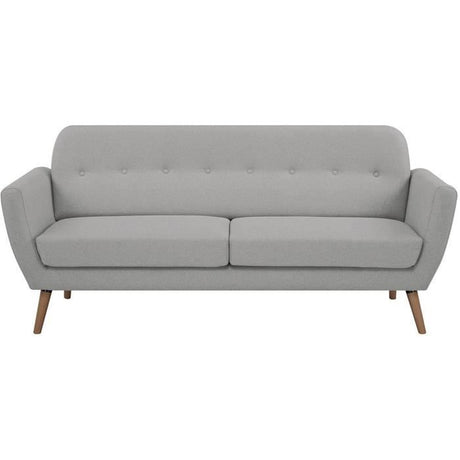 Canapé - 3 places - LILLY - Tissu Gris clair - 193 x 79 x 86 cm - SENHO