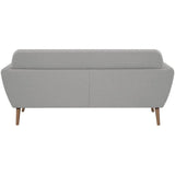 Canapé - 3 places - LILLY - Tissu Gris clair - 193 x 79 x 86 cm - SENHO