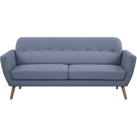 Canapé - 3 places - LILLY - Tissu Bleu clair - 193 x 79 x 86 cm - SENHO