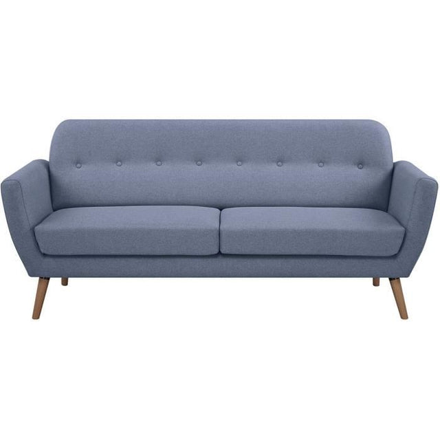 Canapé - 3 places - LILLY - Tissu Bleu clair - 193 x 79 x 86 cm - SENHO