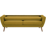 Canapé - 3 places - LILLY - Tissu Moutarde - 193 x 79 x 86 cm - SENHO