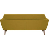 Canapé - 3 places - LILLY - Tissu Moutarde - 193 x 79 x 86 cm - SENHO