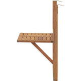 Table de balcon suspendue - LILOU - Bois d'acacia FSC - Pliable - 64 x 43 x 80 cm