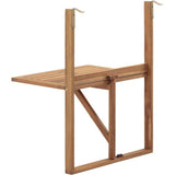 Table de balcon suspendue - LILOU - Bois d'acacia FSC - Pliable - 64 x 43 x 80 cm