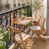 Table de balcon suspendue - LILOU - Bois d'acacia FSC - Pliable - 64 x 43 x 80 cm