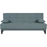 Banquette convertible 3 places - LIMRA - Tissu menthe- 2 coussins - 190 x 87 x 87 cm