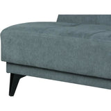 Banquette convertible 3 places - LIMRA - Tissu menthe- 2 coussins - 190 x 87 x 87 cm