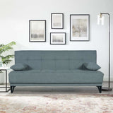 Banquette convertible 3 places - LIMRA - Tissu menthe- 2 coussins - 190 x 87 x 87 cm
