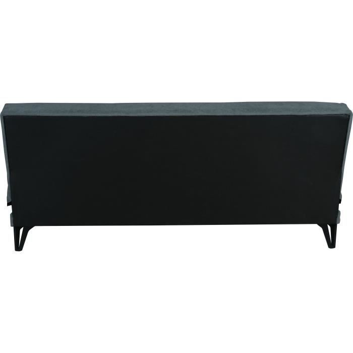 Banquette convertible 3 places - LIMRA - Tissu menthe- 2 coussins - 190 x 87 x 87 cm