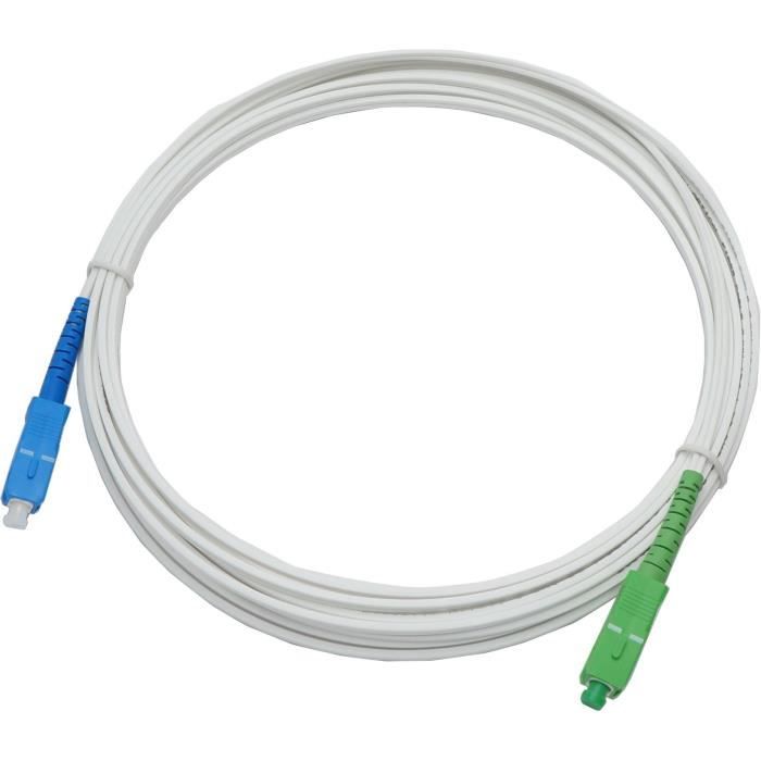 Câble fibre optique SC-APC / SC-UPC - LINEAIRE - FB125I - Pour Freebox - 15 m