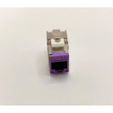Pack de 8 noyaux keystone RJ45 Cat.6a - LINEAIRE - PRC624AK8 - 2 avec façades colorées