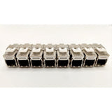 Pack de 8 noyaux keystone RJ45 Cat.6a - LINEAIRE - PRC624AK8 - 2 avec façades colorées