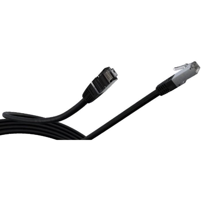 Câble RJ45 - LINEAIRE - PCC6FNA5 - Cat.6 - Blindé - F/UTP - Noir - 0,5m