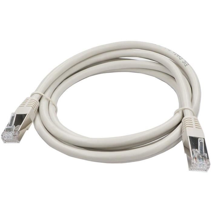 Câble RJ45 Cat.6 blindé F/UTP - LINEAIRE - PCC6FD - 2 m