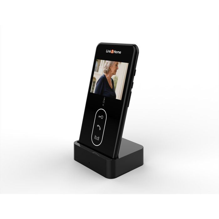 Portier vidéo sans fil nomade - LINK2HOME - Écran LCD 3'' - Transmission 150 m - Batteries rechargeables