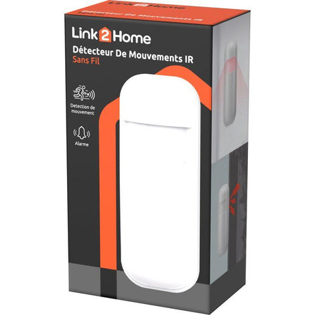 Détecteur de mouvements - LINK2HOME - 433 MHz - Détection 12 m / 110° - Anti-animaux <15 kg