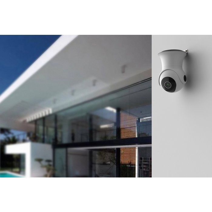 Caméra de surveillance connectée - LINK2HOME - 1080p - Rotation 355°/85° - IP65 + carte SD 16 Go