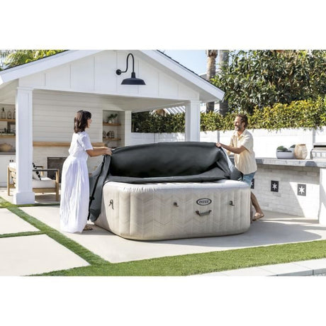 Couverture Thermique - INTEX - PureSpa Carré - 6 places - Evite la déperdition de chaleur
