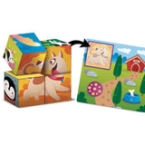 Jeu éducatif 2-en-1 - LISCIANI - Montessori Baby Bois - Cubes et logique - Animaux et associations - Des 2 ans