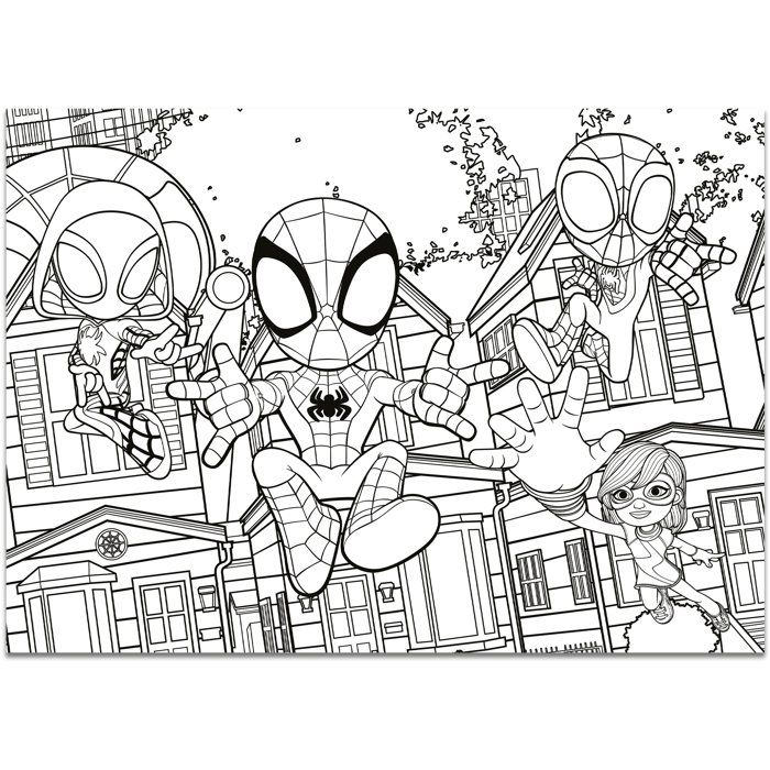 Puzzle MaxiFloor double face - Spidey - LISCIANIGIOCHI - 4 x 48 pieces - Des 4 ans