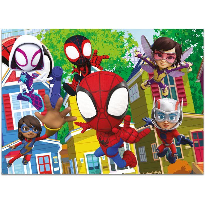 Puzzle MaxiFloor double face - Spidey - LISCIANIGIOCHI - 4 x 48 pieces - Des 4 ans