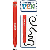 MONTESSORI PEN Stylo Ergonomique + Fiches - Jeu Éducatif - LISCIANIGIOCHI - Premiers Mots & Bonne Prise en Main - Des 3 ans