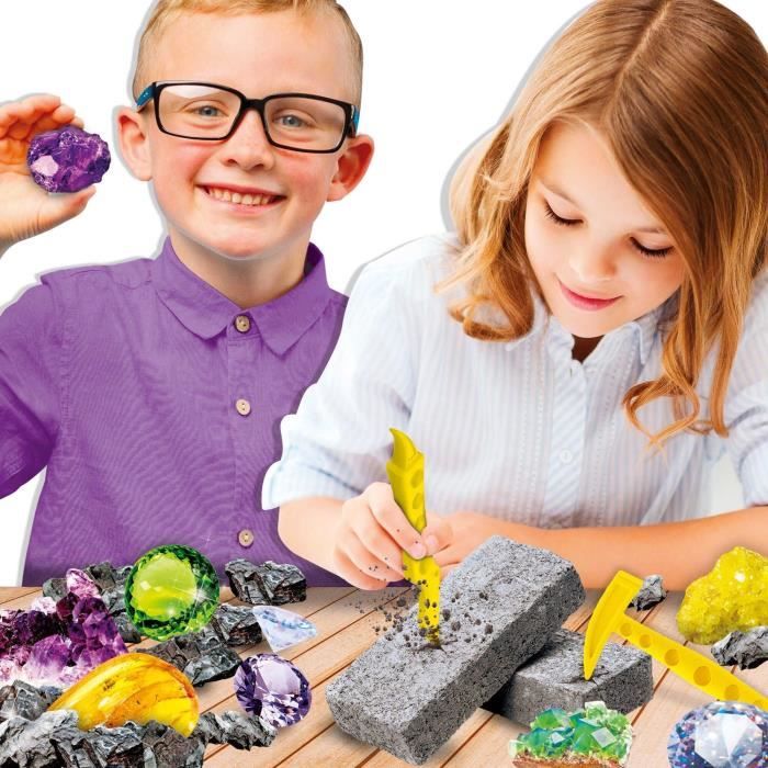 Découverte des minéraux - Kit Scientifique - I'M A GENIUS POCKET - Bloc a creuser