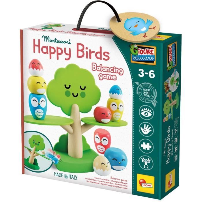 Tree Balancing - Jeu Montessori- MONTESSORI BOIS - Jeu d'Équilibre, Arbre et Oiseaux