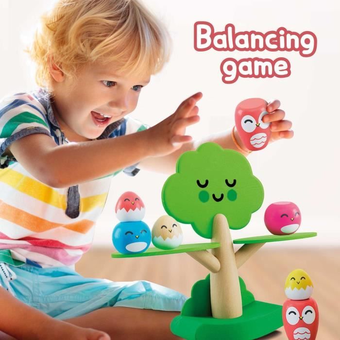 Tree Balancing - Jeu Montessori- MONTESSORI BOIS - Jeu d'Équilibre, Arbre et Oiseaux