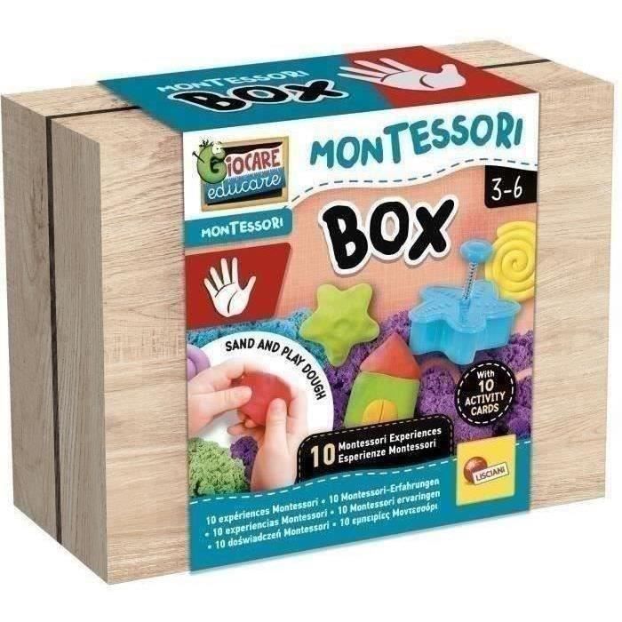 Kit éducatif - LISCIANI - Montessori Box - Le toucher - Sable cinétique - Activités tactiles - Méthode Montessori