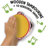 Jeu musical - LISCIANI - Montessori Box - L'ouie - Tambourin en bois - Rythme et audition - Activités Montessori