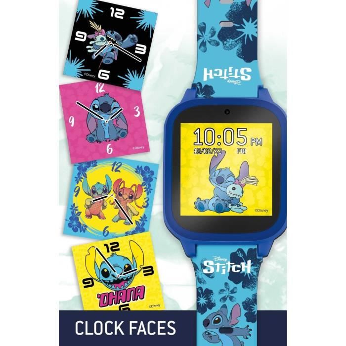 Montre Éducative - HI TECH - STITCH - Cadrans personnalisables, 5 Jeux interactifs