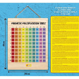 TALENT SCHOOL Table de Multiplication Magnétique Bois - LISCIANIGIOCHI - Pédagogie & Apprentissage Autonome - Des 6 ans
