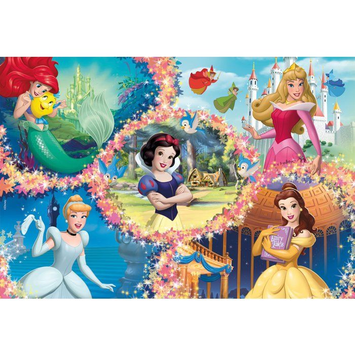 Puzzle MaxiFloor double face - Princesses - LISCIANIGIOCHI - 2 x 60 pieces - Des 4 ans