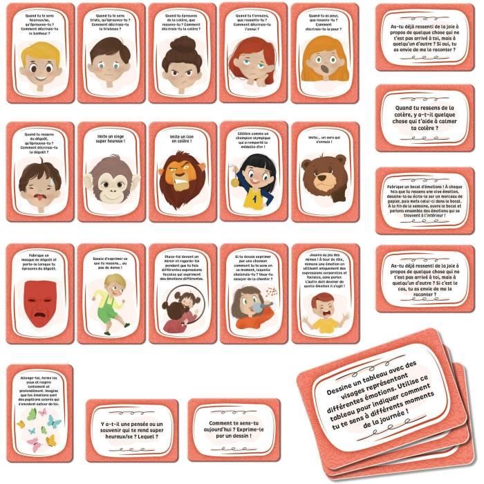 Jeu de cartes Gestion des émotions - Jeu Éducatif - LIFE SKILLS - Cartes illustrées