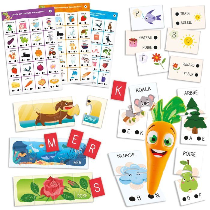 CAROTINA Stylo Parlant Valisette Aventure des Lettres et Mots - LISCIANIGIOCHI - Alphabet & Quiz - Des 3 ans