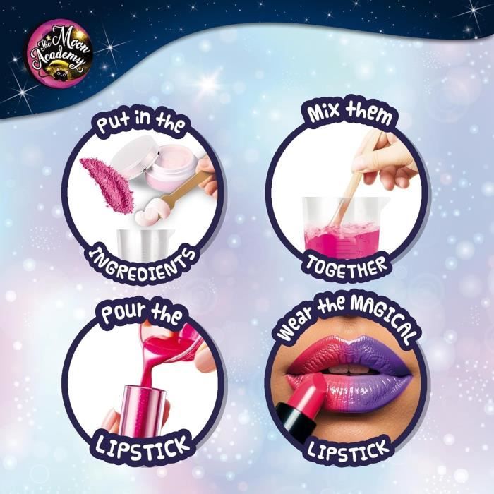 Rouge a levre - Kit de Loisirs Créatifs - THE MOON ACADEMY - Composants pour Rouges, Tubes a Rouges