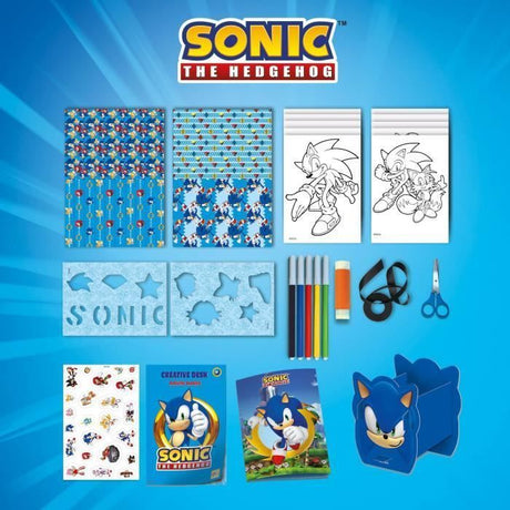 Kit de bureau créatif - Activités créatives - LISCIANIGIOCHI - Sonic - Des 5 ans